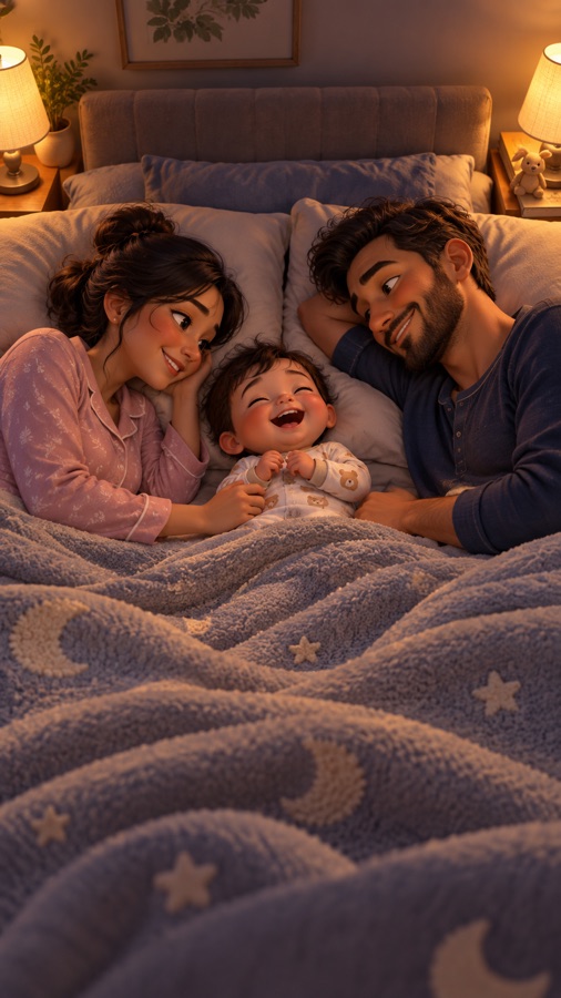 Animated family scene video