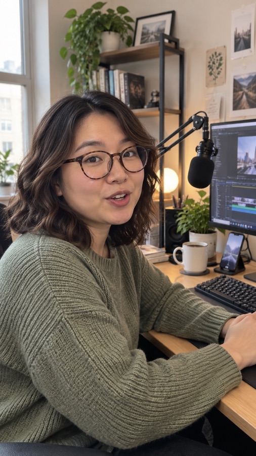 Creator talking-head video