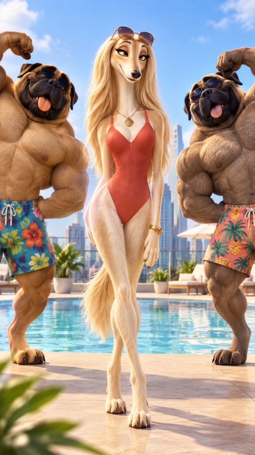 Animated dogs video